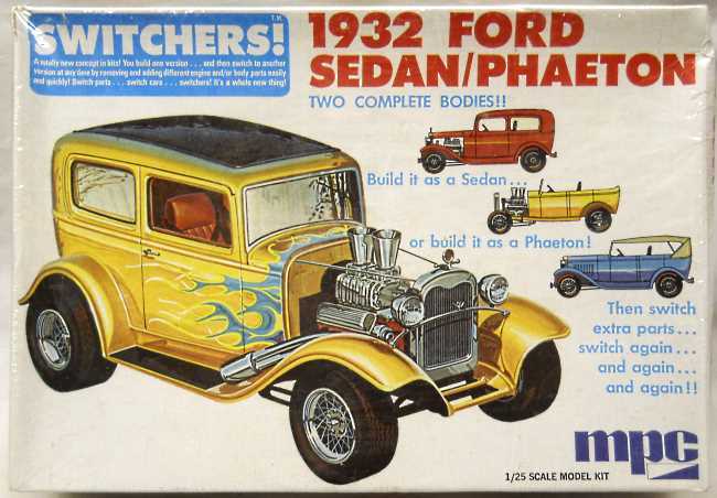 MPC 1/25 1932 Ford Sedan or Phaeton Switchers, 1-1782 plastic model kit